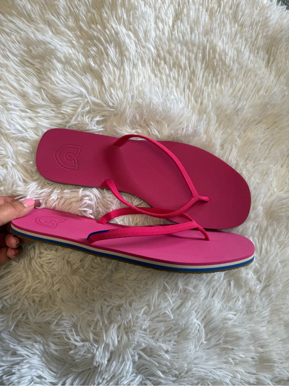 Rothy’s Pink Flip Flop Sandals